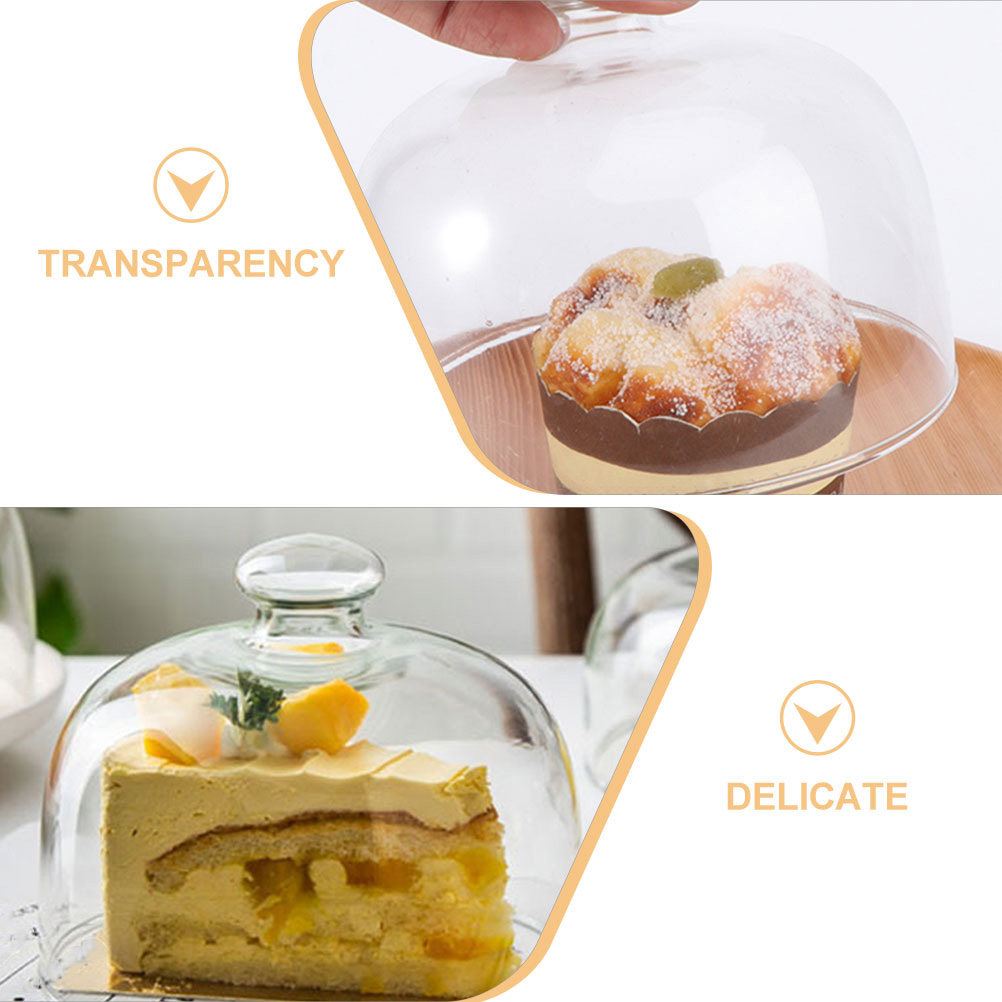 2Pcs Clear Glass Round Cake Co - đánh giá và giá Plastic Dome Clear